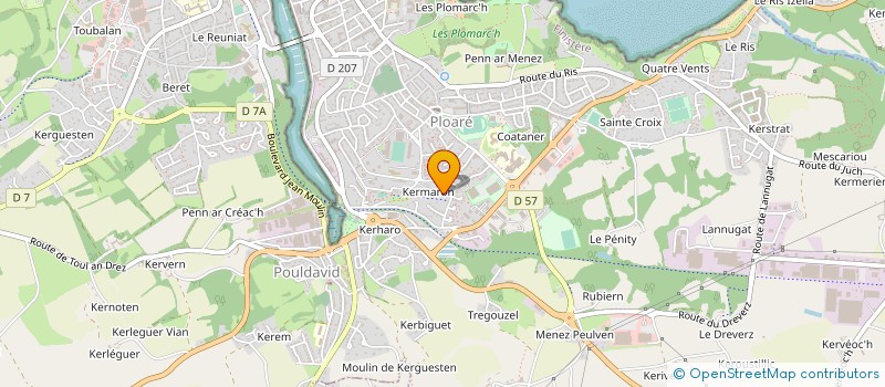 localisation de l'entreprise ARU PRODUCTION INFORMATIQUE  DOUARNENEZ