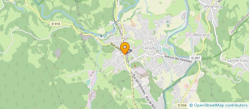 localisation de l'entreprise ARUDY DEROULAGE à ARUDY