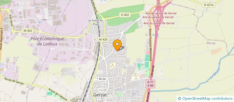 localisation de l'entreprise ARUM  GERZAT