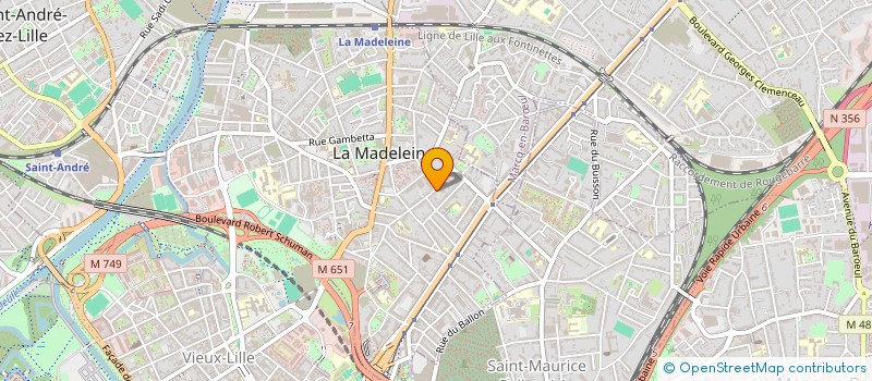 localisation de l'entreprise ARUM à LA MADELEINE