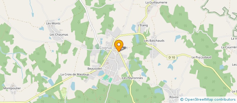 localisation de l'entreprise ARV. COGNAC à COGNAC-LA-FORET