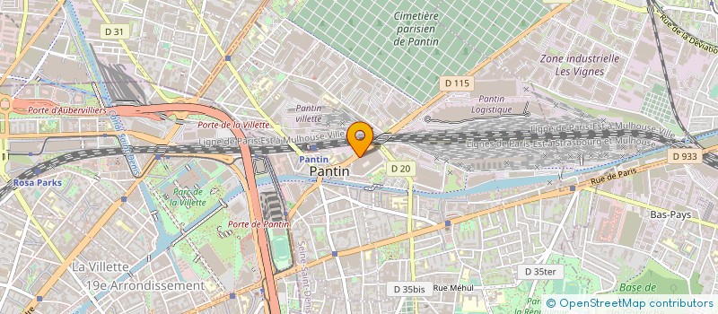 localisation de l'entreprise ARVA FLOCK SERIGRAPHIE à PANTIN