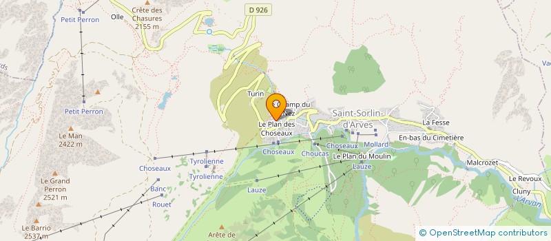 localisation de l'entreprise ARVAN SPORT  NOTRE-DAME-DU-CRUET