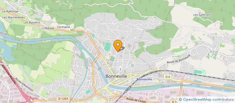localisation de l'entreprise ARVE CITOYENNE ET SOLIDAIRE à BONNEVILLE