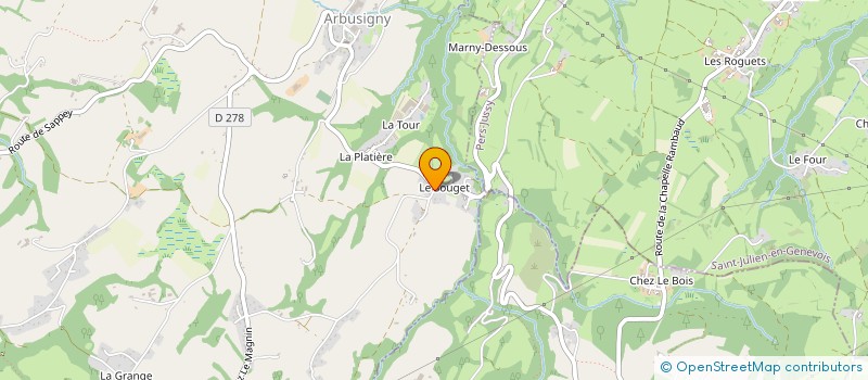 localisation de l'entreprise ARVE COUVERTURE  ARBUSIGNY