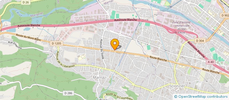 localisation de l'entreprise ARVE DECO 74  MARNAZ