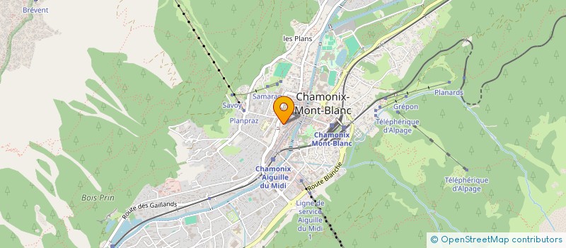 localisation de l'entreprise ARVE DURANCE à CHAMONIX-MONT-BLANC
