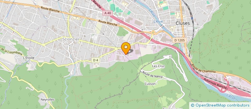 localisation de l'entreprise ARVE MECA à SCIONZIER