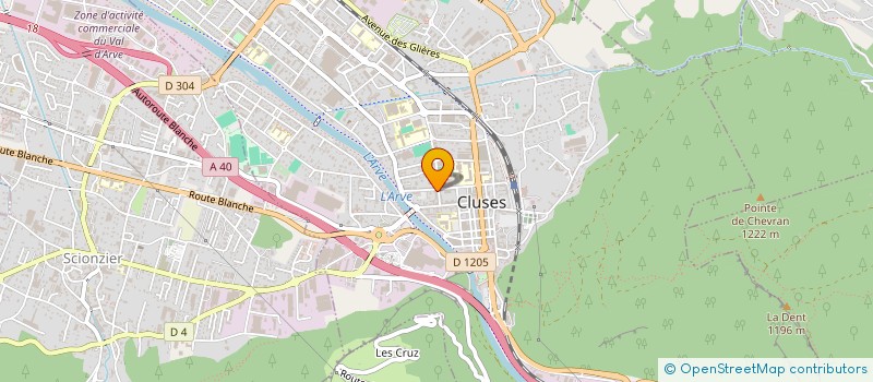localisation de l'entreprise ARVE MEDICAL SANTE à CLUSES