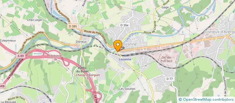 localisation de l'entreprise ARVECO à LOZANNE