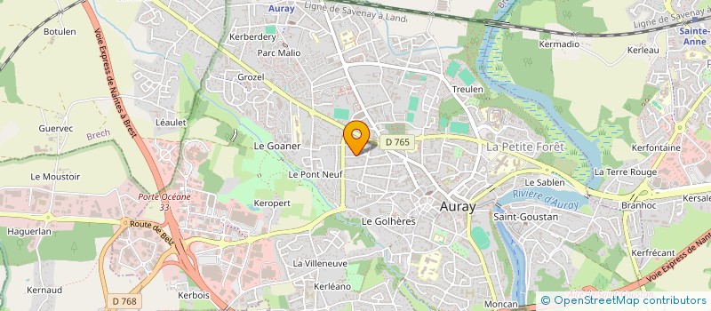 localisation de l'entreprise ARVENYS à AURAY