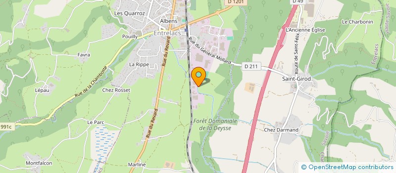 localisation de l'entreprise ARVER 73  ENTRELACS