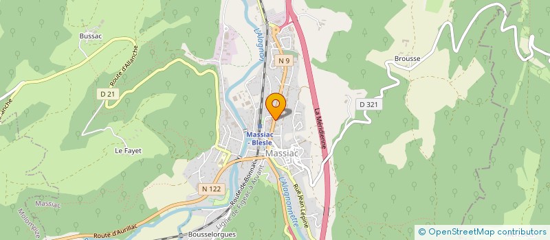 localisation de l'entreprise ARVERN'ENERGIES DEVELOPPEMENT à MASSIAC