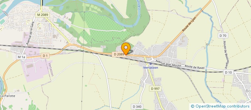 localisation de l'entreprise ARVERNE CUISINE CHAUFFAGE EBENISTERIE  VERTAIZON