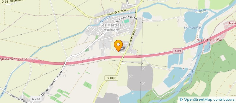 localisation de l'entreprise ARVERNE EXPRESS  LES MARTRES-D'ARTIERE