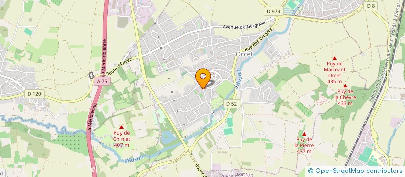 localisation de l'entreprise ARVERNE FAST AUBIERE  ORCET