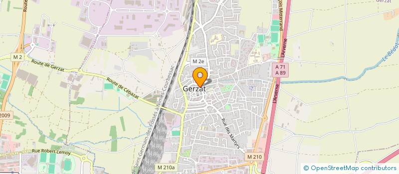 localisation de l'entreprise ARVERNE INFORMATIQUE SERVICES  GERZAT