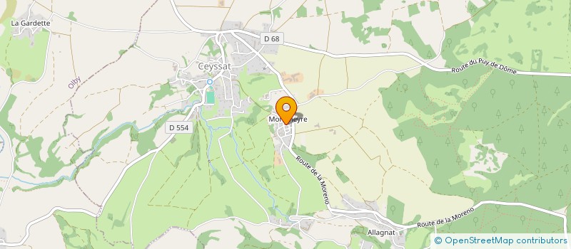 localisation de l'entreprise ARVERNE PRO MENUISERIE  CEYSSAT