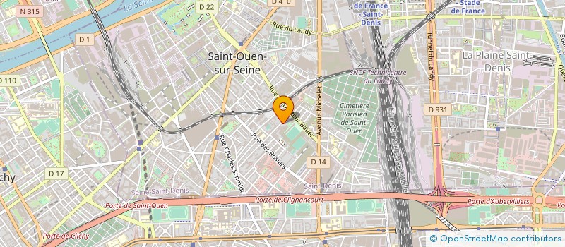 localisation de l'entreprise ARVERNE STORES à SAINT-OUEN-SUR-SEINE