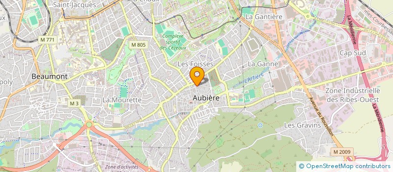 localisation de l'entreprise ARVERNE TELEPHONIE à AUBIERE