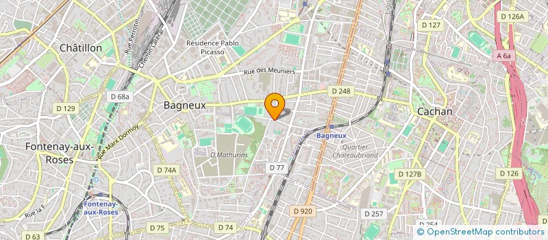 localisation de l'entreprise ARVERNES PLOMBERIE-CHAUFFAGE-SANITAIRE à BAGNEUX