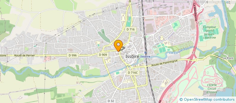 localisation de l'entreprise ARVERNES VOYAGE à ISSOIRE