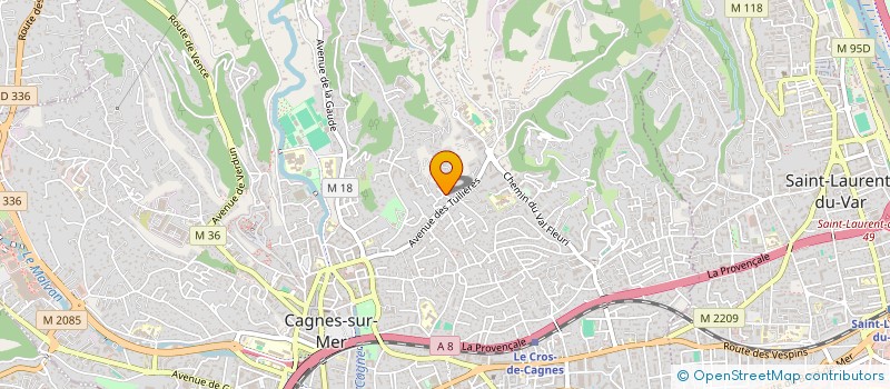 localisation de l'entreprise ARVETISTE à CAGNES-SUR-MER