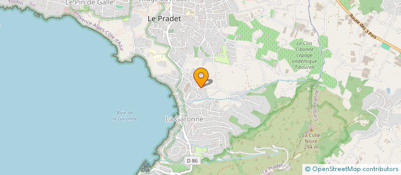 localisation de l'entreprise ARVI  LE PRADET