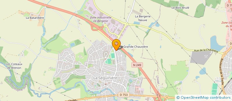 localisation de l'entreprise ARVI à LA SEGUINIERE