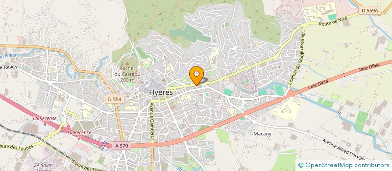 localisation de l'entreprise ARVIDENT à HYERES