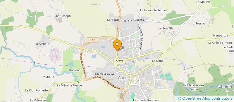 localisation de l'entreprise ARVOR 25  GUER