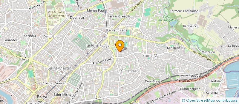 localisation de l'entreprise ARVOR  BREST