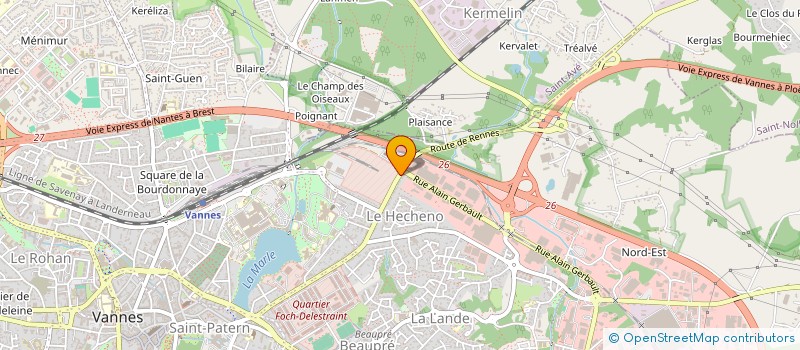 localisation de l'entreprise ARVOR AMENAGEMENTS EXTERIEURS ET ASSAINISSEMENTS à VANNES