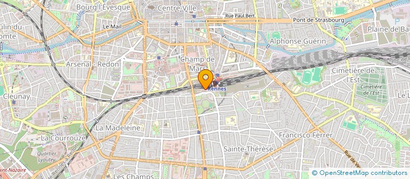 localisation de l'entreprise ARVOR CINEMA ET CULTURE à RENNES
