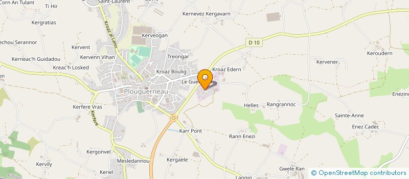 localisation de l'entreprise ARVOR DEVELOPPEMENT  PLOUGUERNEAU