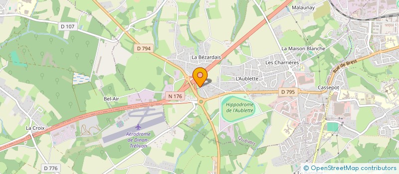 localisation de l'entreprise ARVOR MENUISERIE  QUEVERT