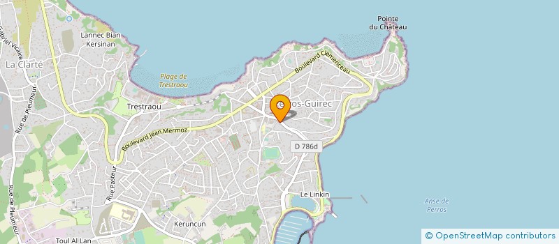 localisation de l'entreprise ARVORNET DIFFUSION à PERROS-GUIREC