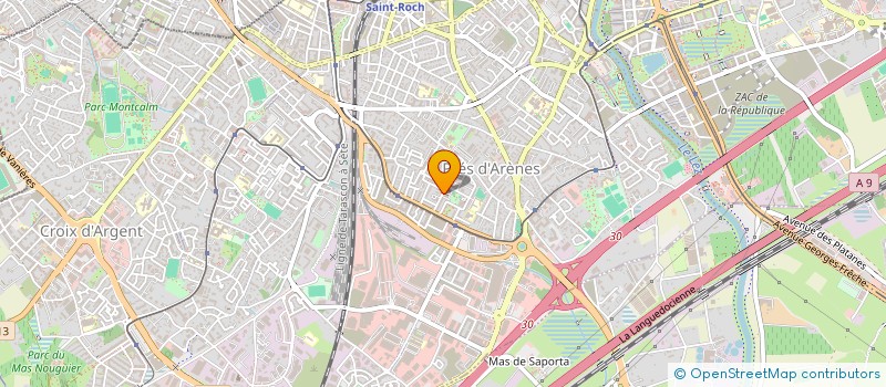 localisation de l'entreprise ARW ESPACES VERTS ET FORETS à MONTPELLIER