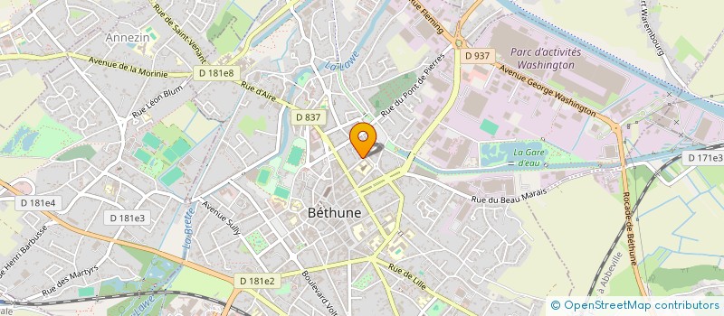 localisation de l'entreprise ARX-DEV à BETHUNE