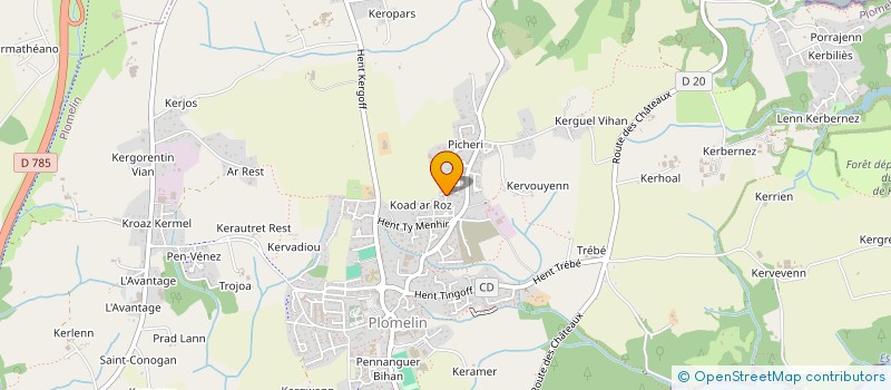 localisation de l'entreprise ARYA  PLOMELIN