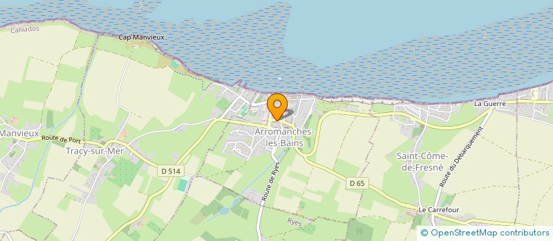 localisation de l'entreprise ARYAS.COM  ARROMANCHES-LES-BAINS