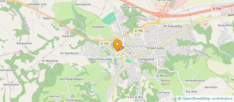 localisation de l'entreprise ARZ AMAN  ROSTRENEN