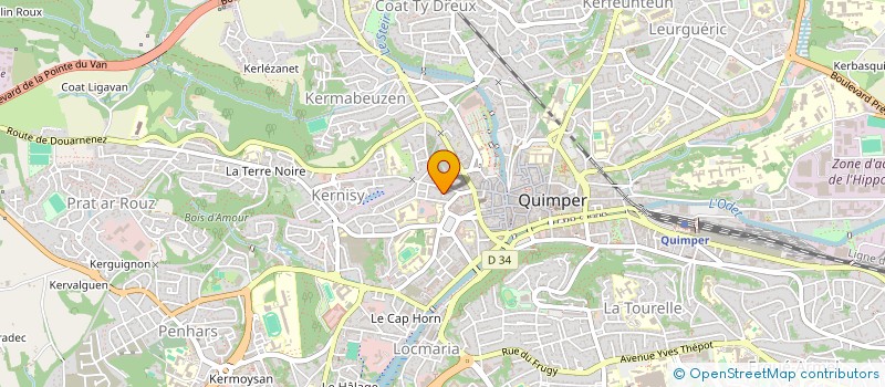 localisation de l'entreprise ARZEL à QUIMPER