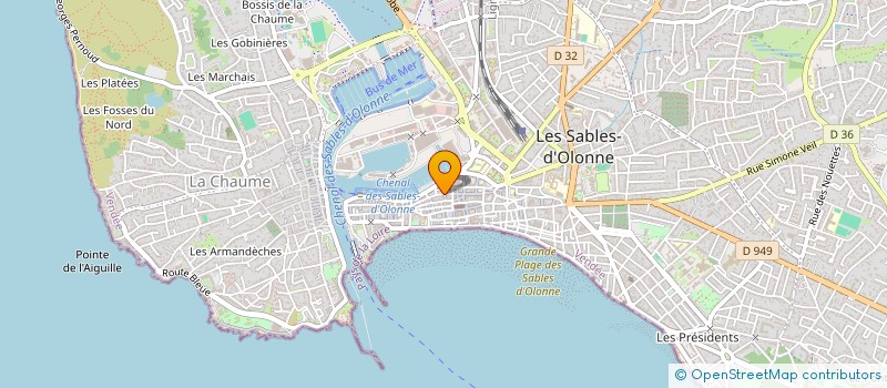 localisation de l'entreprise ARZELLIZ 11 à LES SABLES D'OLONNE