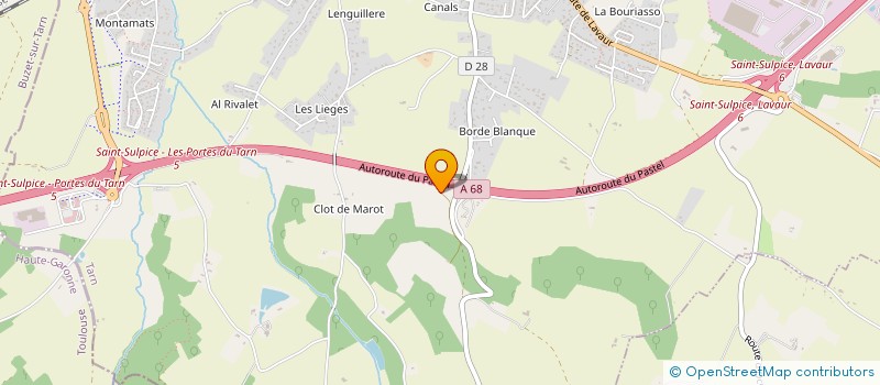 localisation de l'entreprise AS-55  SAINT-SULPICE-LA-POINTE