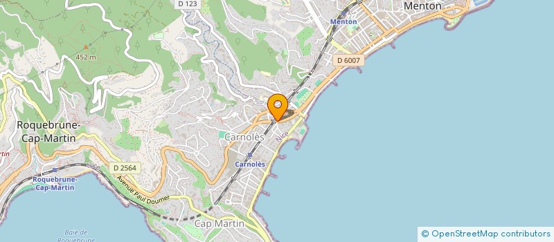 localisation de l'entreprise AS 83 à ROQUEBRUNE-CAP-MARTIN