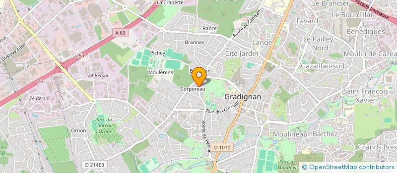 localisation de l'entreprise AS  GRADIGNAN