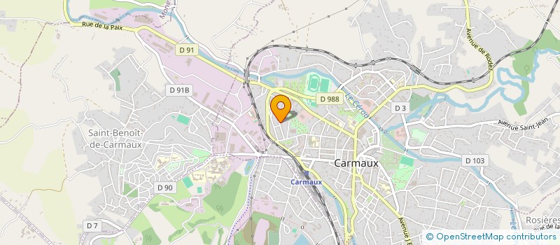 localisation de l'entreprise AS  CARMAUX