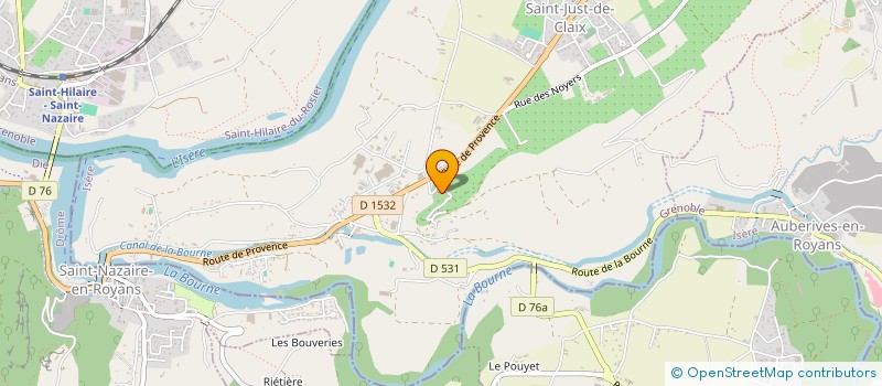 localisation de l'entreprise AS  SAINT-JUST-DE-CLAIX