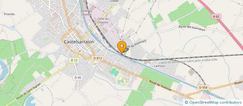 localisation de l'entreprise AS  CASTELSARRASIN